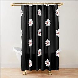 ITZY Midzy Fly High Button Logo Shower Curtain (White)