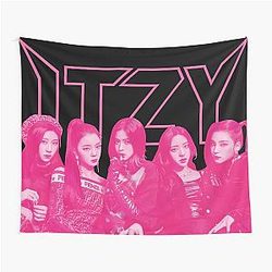 Metal ITZY Pink Tapestry
