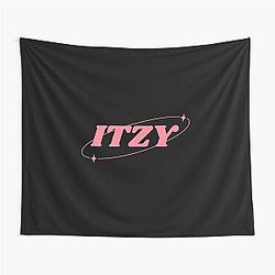 Itzy KPop Cute Black Tapestry