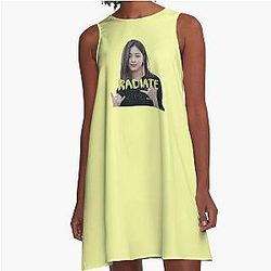 Itzy Chaeryeong Itzy Lia Itzy Yuna K-Pop Shin Ryujin A-Line Dress