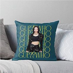 ITZY Guess Who Typography Design Throw Pillow
