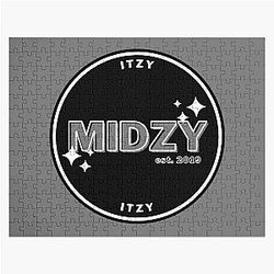 MIDZY ITZY fandom badge (black white ver.) Jigsaw Puzzle