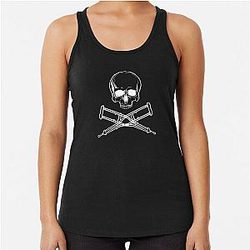 MTV Jackass Skull And Crutches Racerback Tank Top