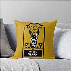 Jackass Award Throw Pillow