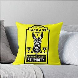 Jackass Award Throw Pillow