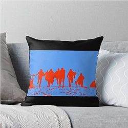 Running With Jackass 2 Red and Blue Throw Pillow
