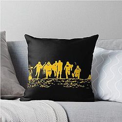 Running From Bulls Jackass 2 Intro Throw Pillow