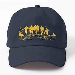 Running From Bulls Jackass 2 Intro Yellow Silhouette Dad Hat