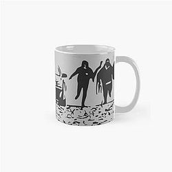 Running From Bulls Jackass Intro Black Silhouette Classic Mug