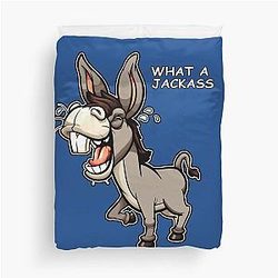 Jackass Humor Duvet Cover
