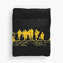 Running From Bulls Jackass 2 Intro Silhouette Duvet Cover