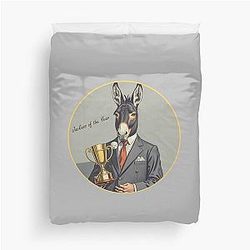 Business Donkey, vintage art, Duvet Cover