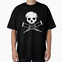 Jackass Skull and Crutches Pullover Oversized T-Shirt