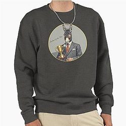 Jackass of the Year, Horrible Boss, Idiot, Vintage Art, Vintage Humor, Business Donkey, Pullover Sweatshirt