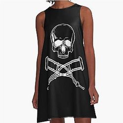 MTV Jackass Skull And Crutches MTV Jackass Forever A-Line Dress