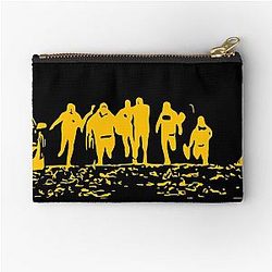 Running from Bulls Jackass 2 Intro Yellow Silhouette Zipper Pouch