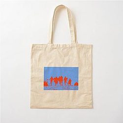Running From Bulls Jackass 2 Blue Cotton Tote Bag