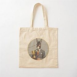 Business Donkey Jackass: Horrible Boss - Vintage Art Humor for Cotton Tote Bag