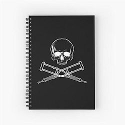 MTV Jackass And Crutches, Jackass Logo, MTV Jackass Forever Spiral Notebook