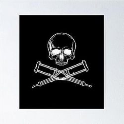MTV Jackass Skull and Crutches