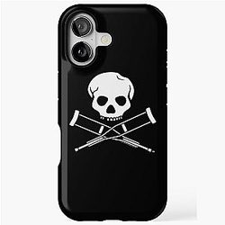 Jackass Skull and Crutches iPhone Tough Case