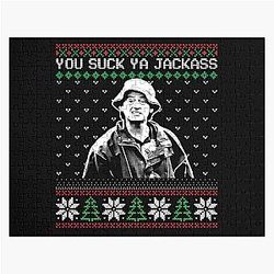 You Suck Jackass Ugly Christmas Jigsaw Puzzle