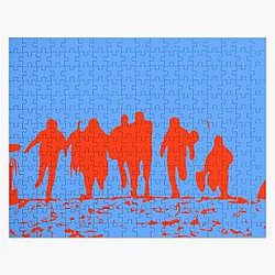 Running with Bulls Jackass 2 Red Blue Jigsaw Puzzle