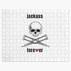 Jackass forever reunion tshirt and sticker design jigsaw puzzle