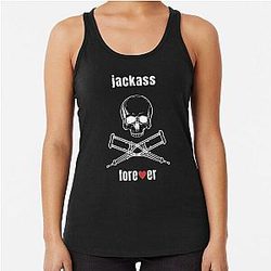 MTV Jackass Skull And Crutches Racerback Tank Top