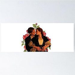 Floral Jack Dawson Rose Poster