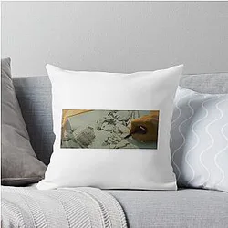 Jack Dawson right before he locks eyes with Rose Throw Pillow