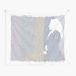 Jackie Brown poster made of small curved shapes Tapestry