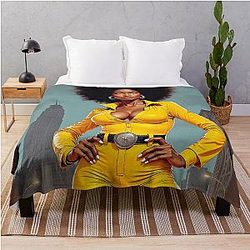 Sexy Jackie Brown in a Tight Suit Throw Blanket
