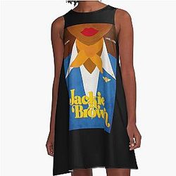 Pam Grier Jackie Brown Poster Fanart A-Line Dress