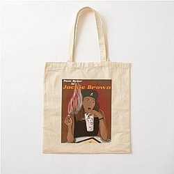 Pam Grier is Jackie Brown Cotton Tote Bag