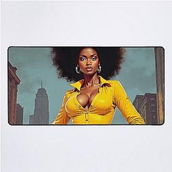 Sexy Sultry Jackie Brown in a Tight Desk Mat