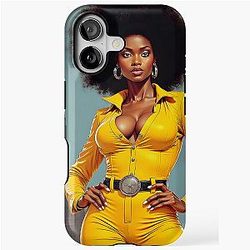 Sexy Jackie Brown in a Tight Suit iPhone Case