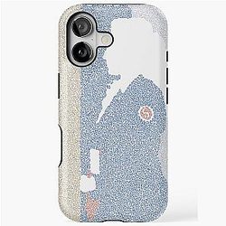 Jackie Brown poster made of small curved shapes iPhone Tough Case