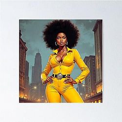 Sexy Jackie Brown in a tight jumpsuit poster