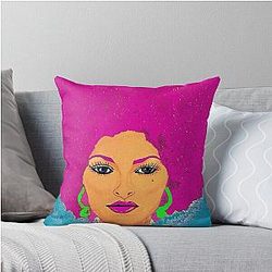 Pam Grier Aka Jackie Brown Throw Pillow