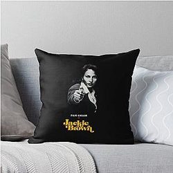 Pam Grier Jackie Brown 70s Tshirt Throw Pillow