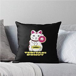 Pam Grier Teriyaki Donut Shirt Inspired Jackie Brown T shirt Throw Pillow