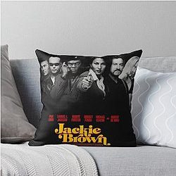 BLACK JACKIE BROWN Poster Throw Pillow