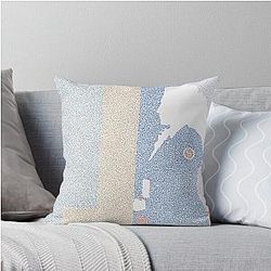 Jackie Brown Poster Made of Small Curved Shapes Throw Pillow
