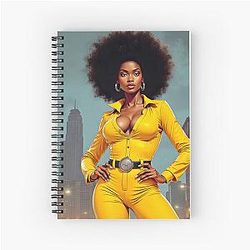 Sexy Sultry Jackie Brown in a tight jump suit notebook
