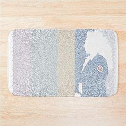 Jackie Brown poster made of small curved shapes Bath Mat