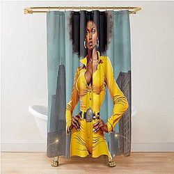 Sexy Jackie Brown in a Tight Jump Suit Shower Curtain