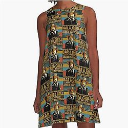 Lucky Brews Jackie Daytona Regular Human Partender Bar and Grill A-Line Dress