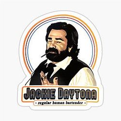 Jackie Daytona Regular Human Bartender vintage Sticker
