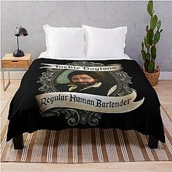 Jackie Daytona Human Bartender Art Gift for Fan Throw Blanket